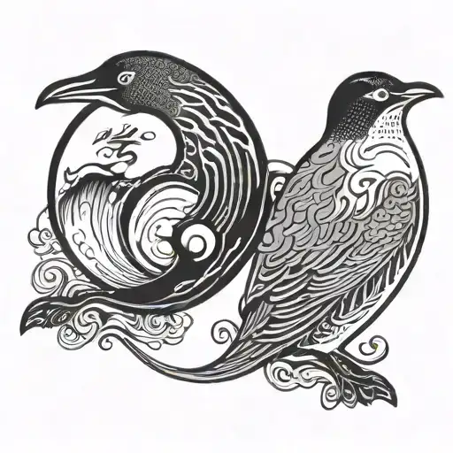 Penguin Yin Yang Rock Forever