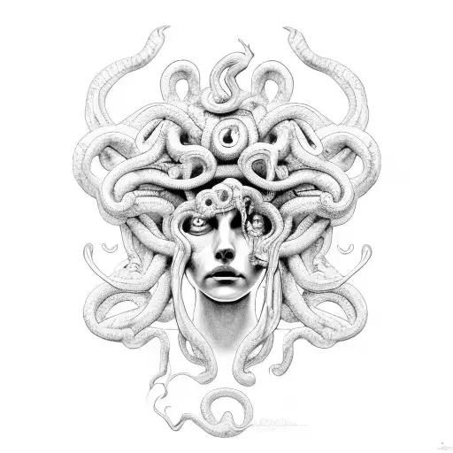 Medusa With Broken Face