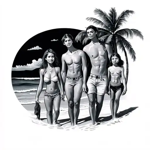 Beach Family