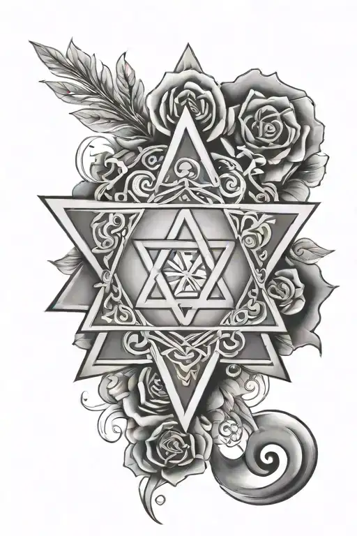 Create An Israeli Tattoo That Includes Star Of David And Hebrew Letters