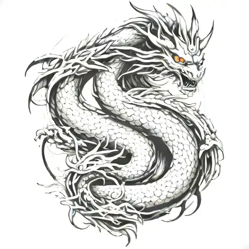 Samuari And Dragon Wrapped