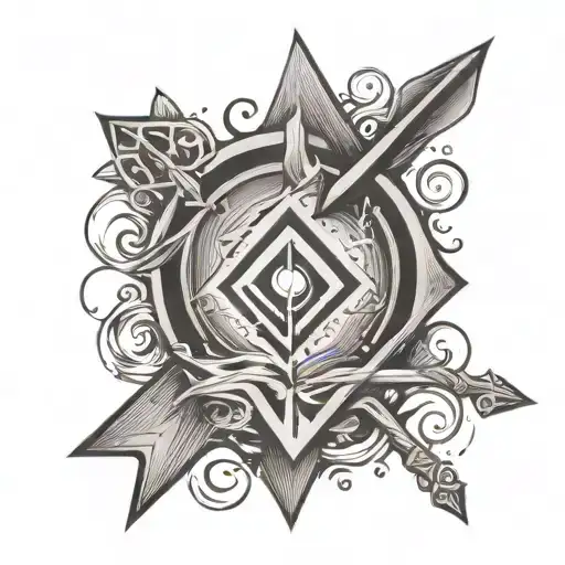 Water And Arrow Anda Ace Symbol