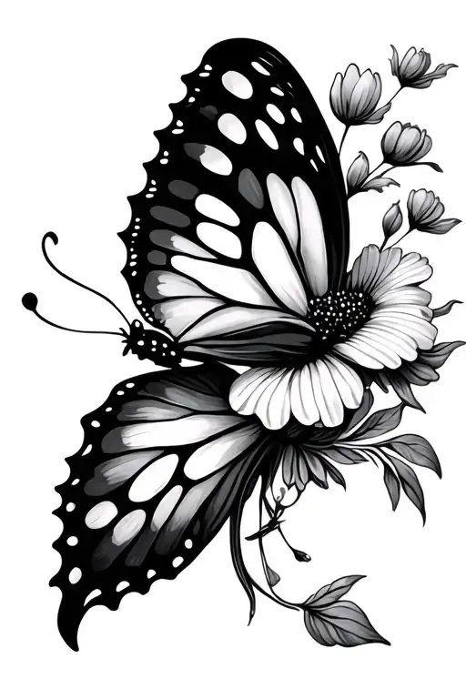 Floral With Butter Fly Coming