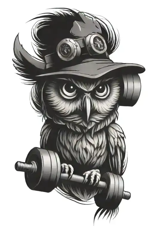 Owl And Crossfit Exercise Symbolizing Life