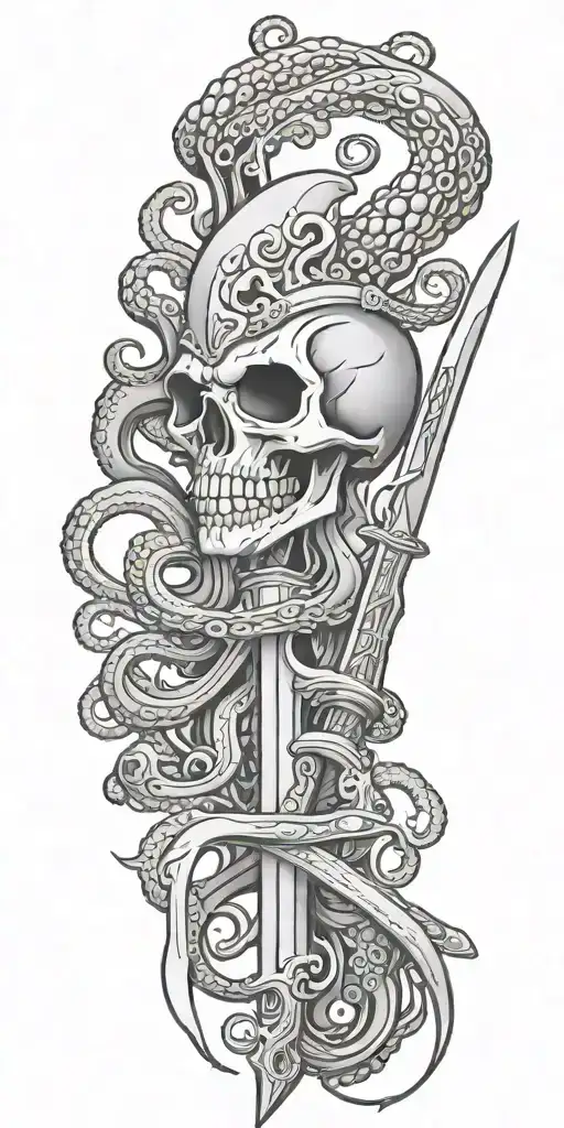 Octopus Sword Skull