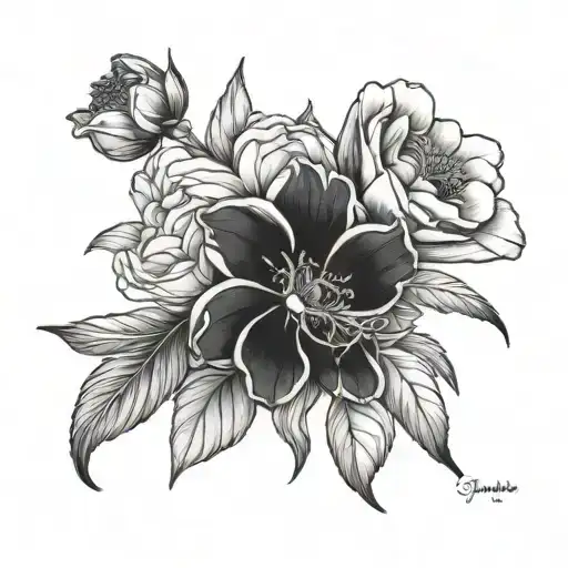 April January And August Birth Flowers Minimalist