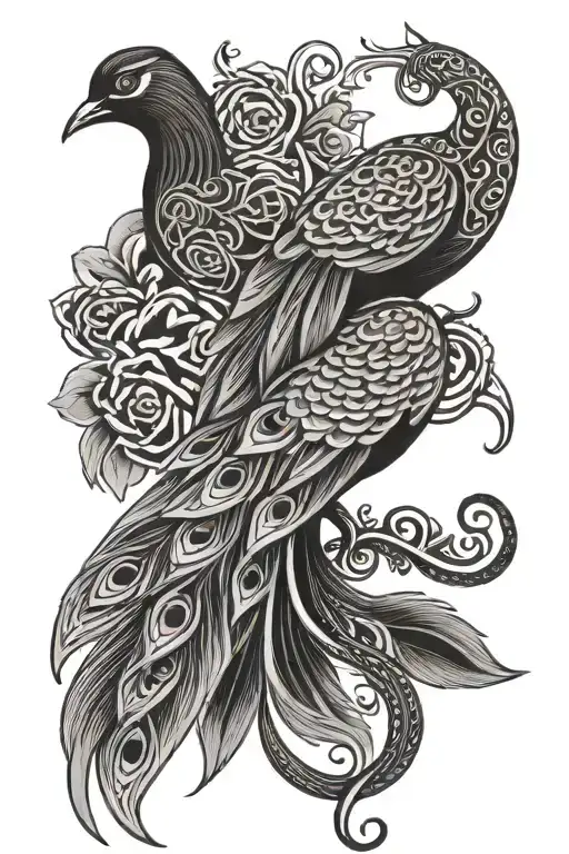 Celtic Knot With Peacock