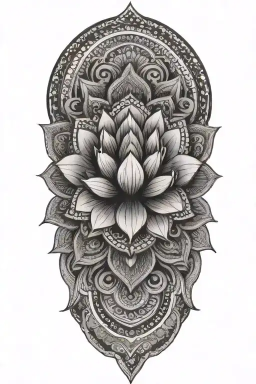 Lotus Mandala Henna Inspired Patterns