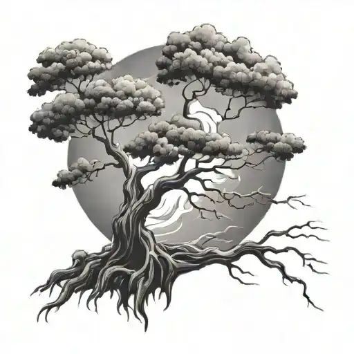 Tree With Storm Simple One