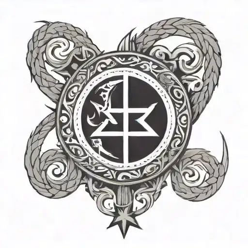 Ouroboros And Christian Cross