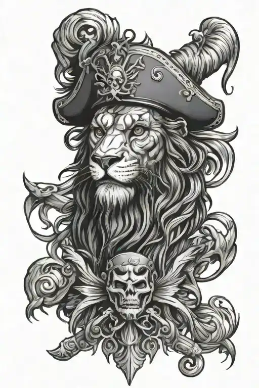 Lion Pirate Face On