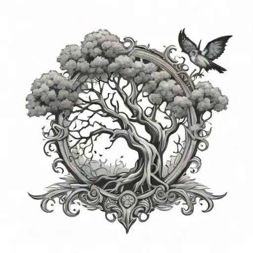 Tree Of Life Above A Poison Tree