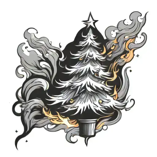 Christmas Tree On Fire