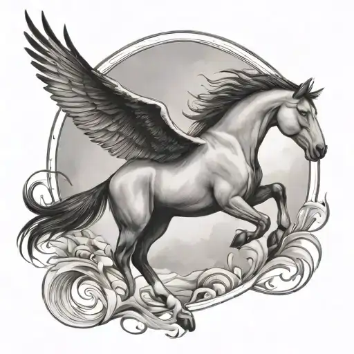 Horse Turning Into A Storm Petrel Soaring