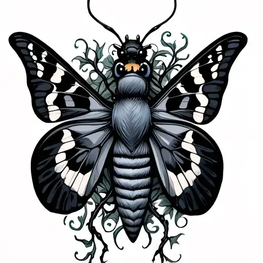 Moth And Vines Wrapped