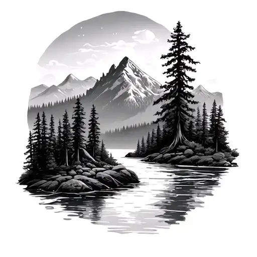 Redwood Trees Mountain Surnrise River