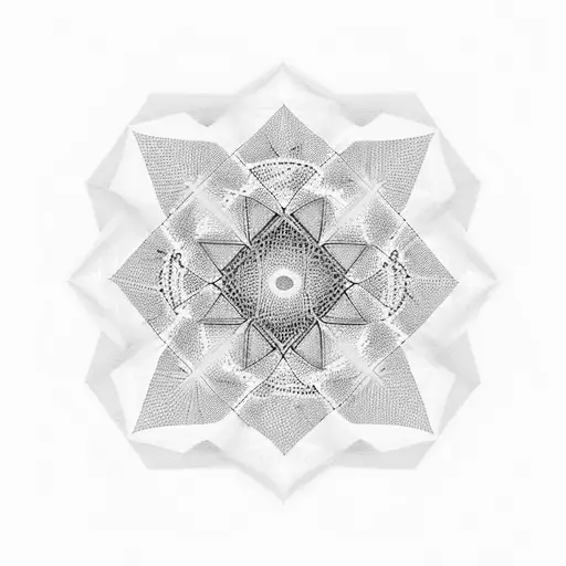 An Abstract Representation Of Gratitude In The Form Of A Geometric Pattern With A Psychedelic Twist