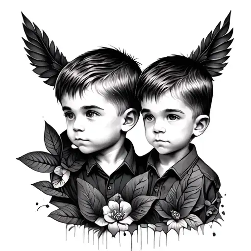 Concept Tattoo For Twin Boy