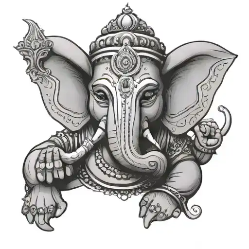Fine Line Ganesha