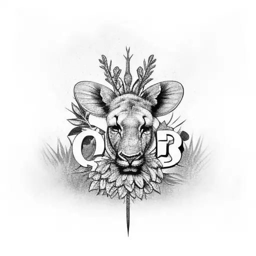 South African Big 5 Back Piece With National Flower And Savana Backdrop