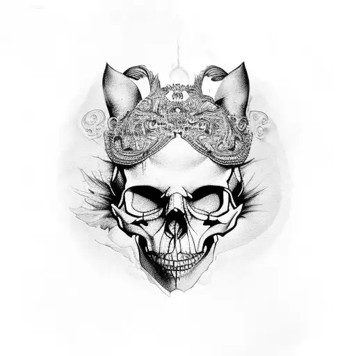 Alice In Wonderland Skull