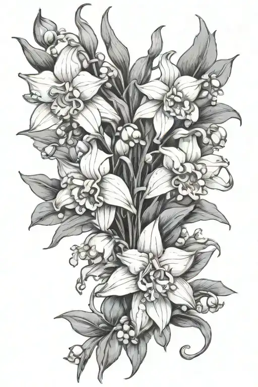 Lily Of The Valley And Narcissus Flowers