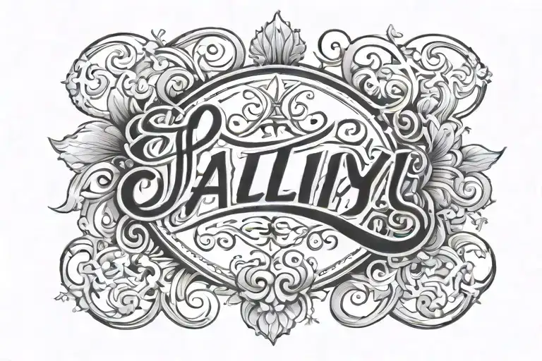 The Word 'Jaliyl' Written In Script Font With A Design Around The Name