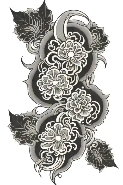 Japonese Style Tattoo Leg Twin