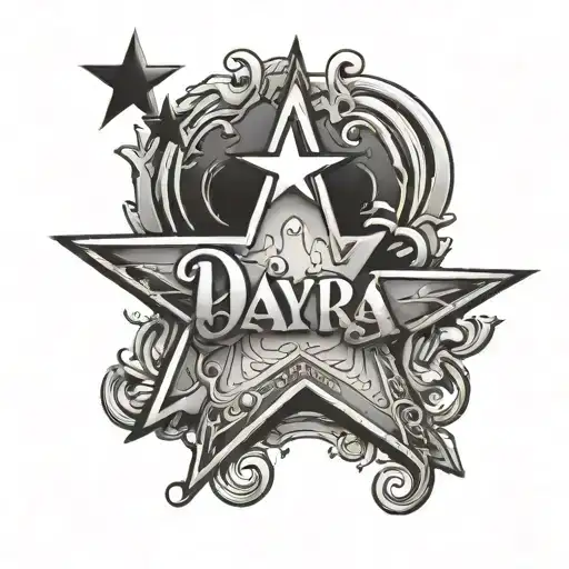 The Name Dayra With A Small Star On The Side