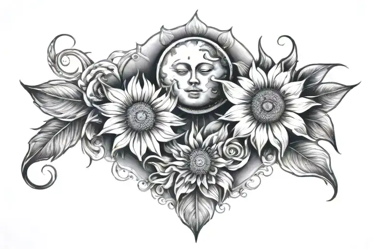 Moon And Sun Flower