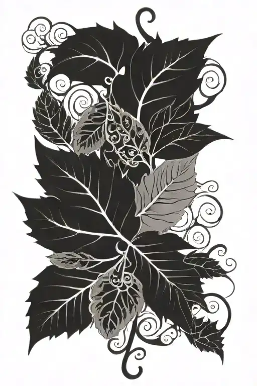 Leaf Vines And Css-code Intertwined