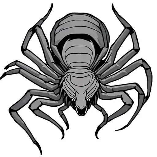 Neotribal Spider Crawling Back Tattoo Design