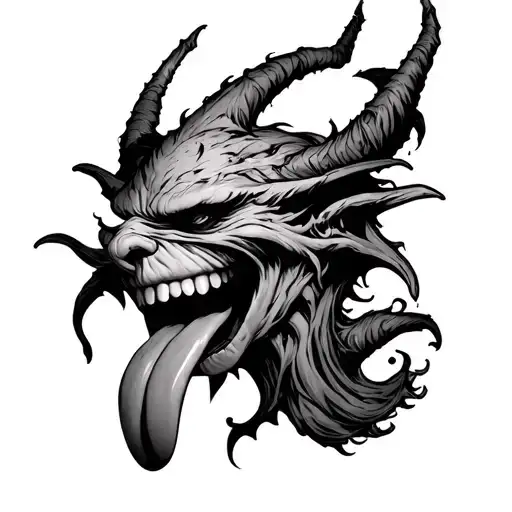 Demon With Tongue Hanging Out