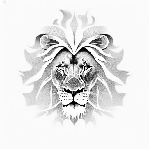 Lion Blended With A Spartan