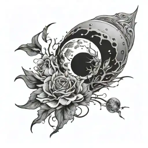 Red Moon Merging Together