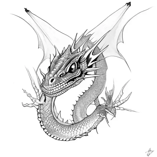 A Water Dragon With Hints Of Blue