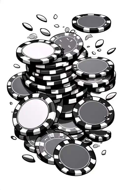 Casino Chips Spilling
