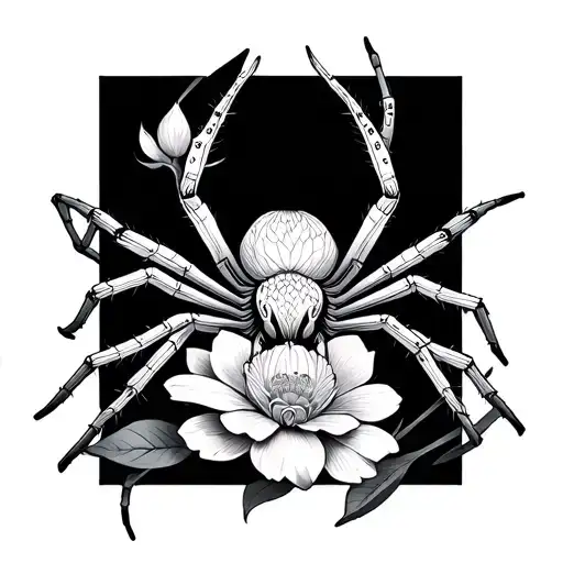 Chinese Spider And Flower