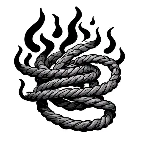 Rope Wrapping With Fire