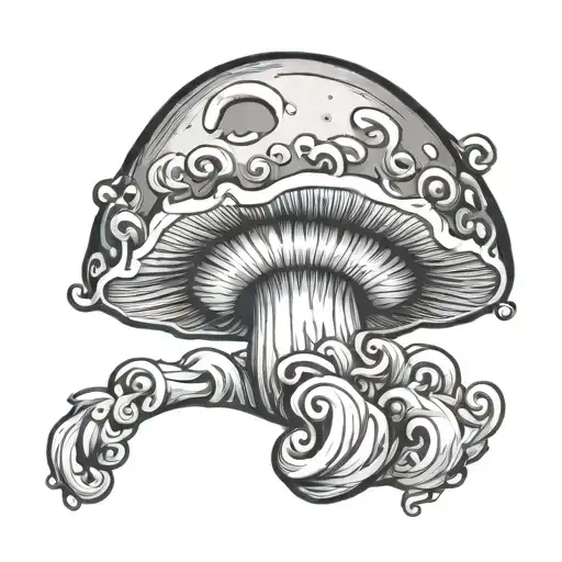 Greek God Mushroom Cartoon