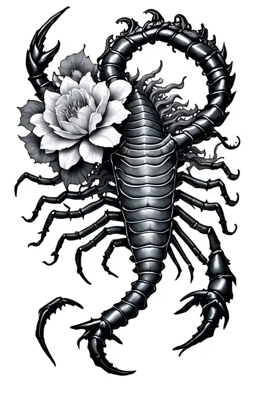 Scorpio Structure Below Medusa Flowers Around