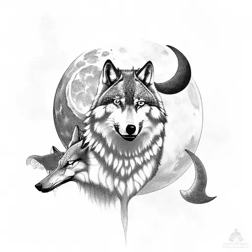 Moon And Wolves