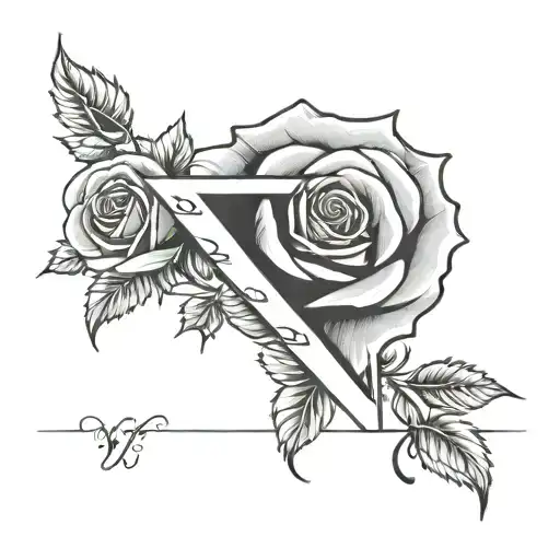 Rose With The Letter V