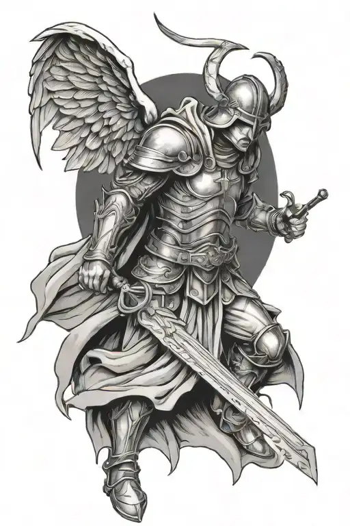 Mid Evil Crusader Man Angel