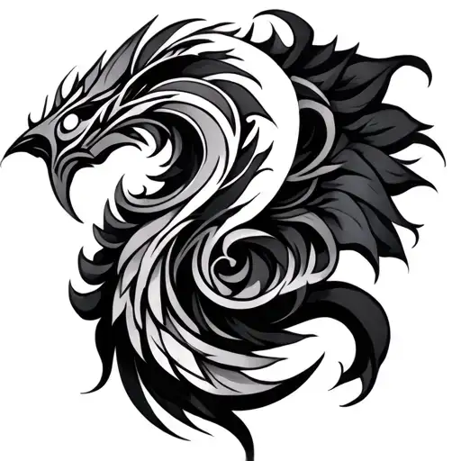 Neotribal And Blackout Tattoo For Full Back