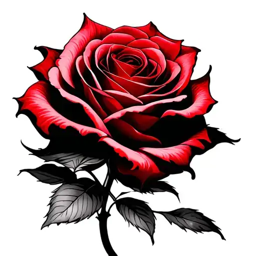 Red Rose With Infinity Symbol