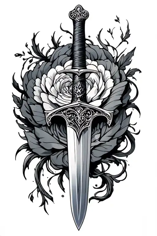 Sword With Corolla Around It