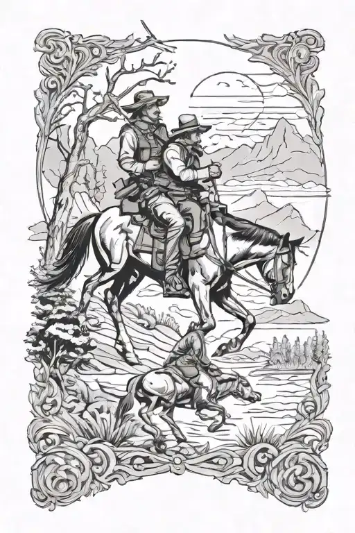 Western And Hunting Scene