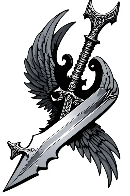 Gothic Sword And Wings