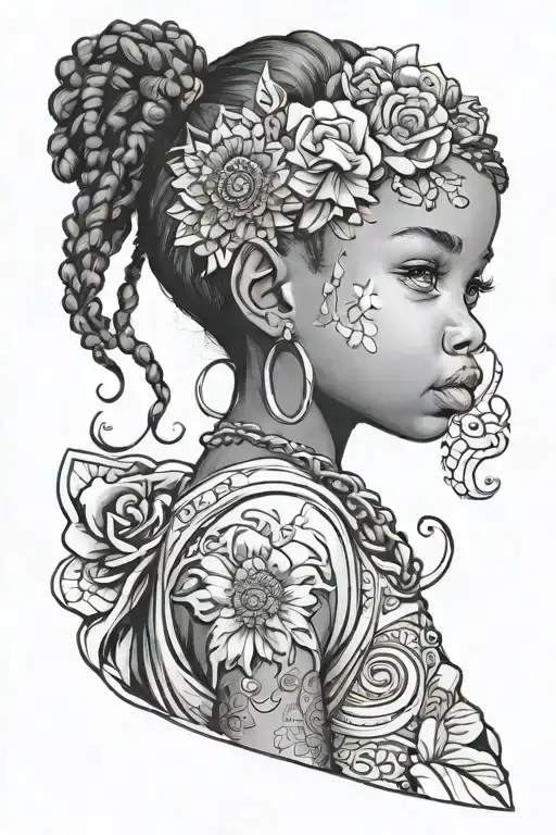 Little African American Girl